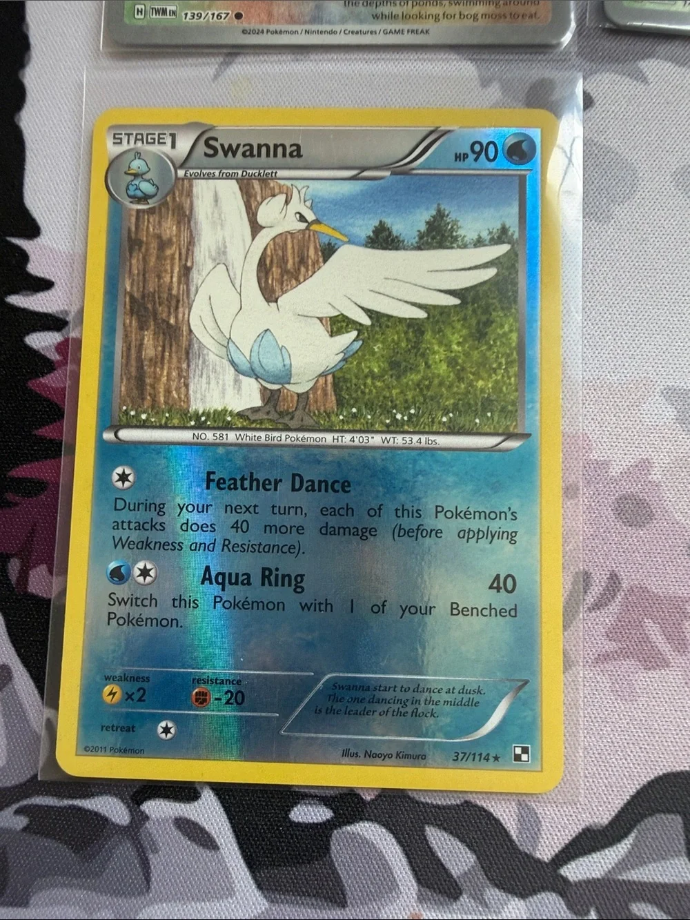 Ducklett & Swanna Pokémon Evolution Reverse Holo Card Lot 🦢 | 4 Cards ✨5/$25✨